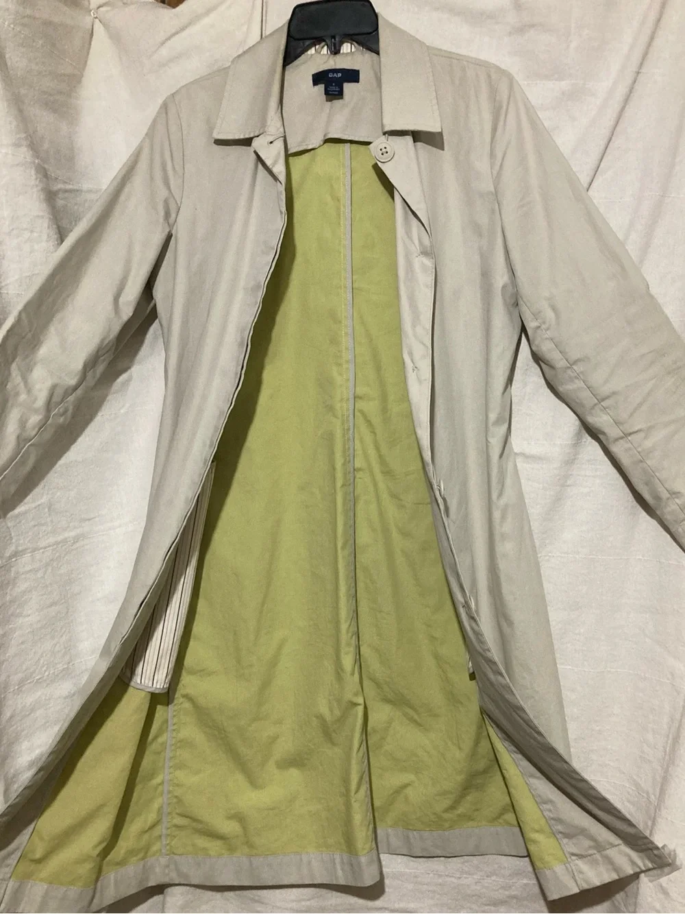 GAP Beige Lightweight Trench Coat All Weather Jacket